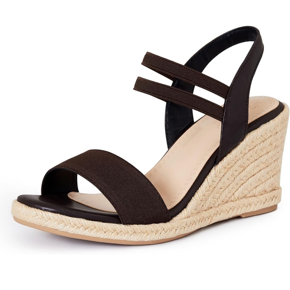 NWT Espadrilles Low Wedge Sandals for Women Open Toe Platform Sandals